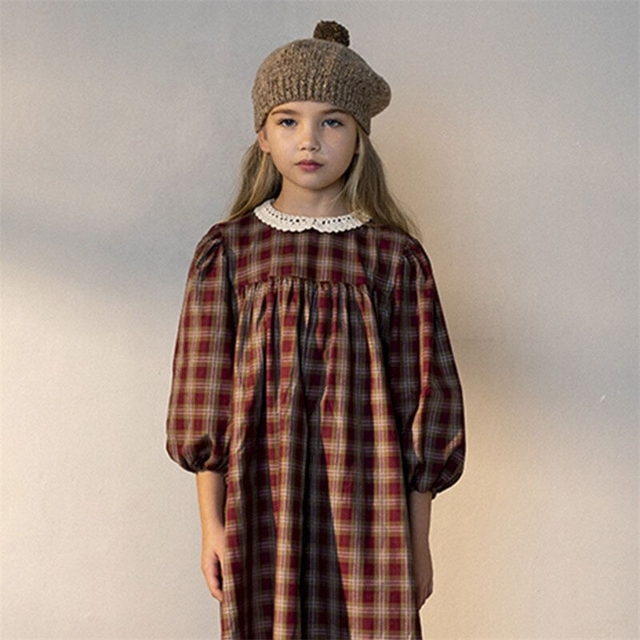 Enkeli BB Autumn Plaid Dress for Girls