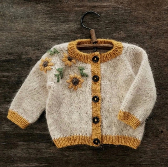 Daisy Knit Toddler Cardigan