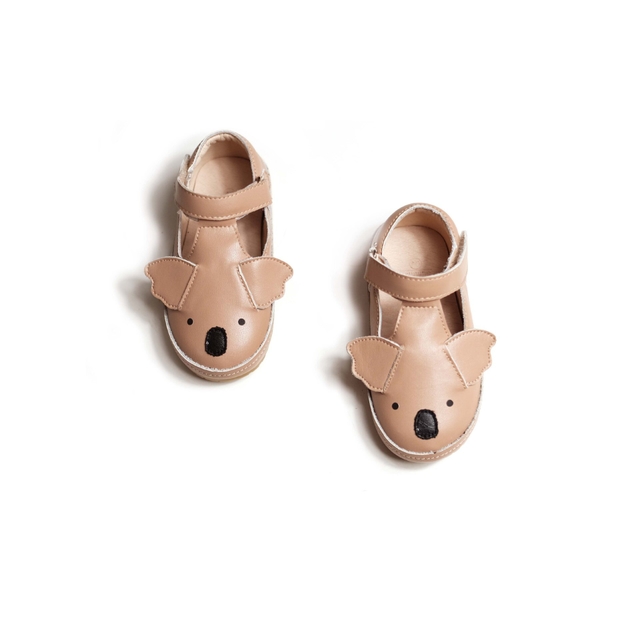 Koala Cartoon Leather Kids Shoes