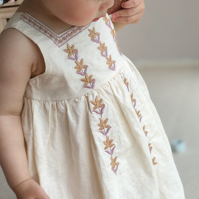 Floral Embroidered Princess Dress