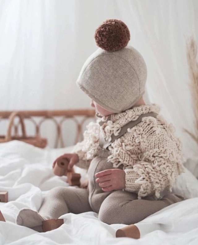 Cute Pompom Winter Baby Cap