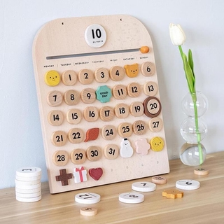 Kids' Educational Wooden Calendar Toy