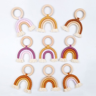 Rainbow Macrame Teether Toy